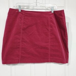 Forever 21 + Raspberry Pink Corduroy Mini Skirt in Size 2X